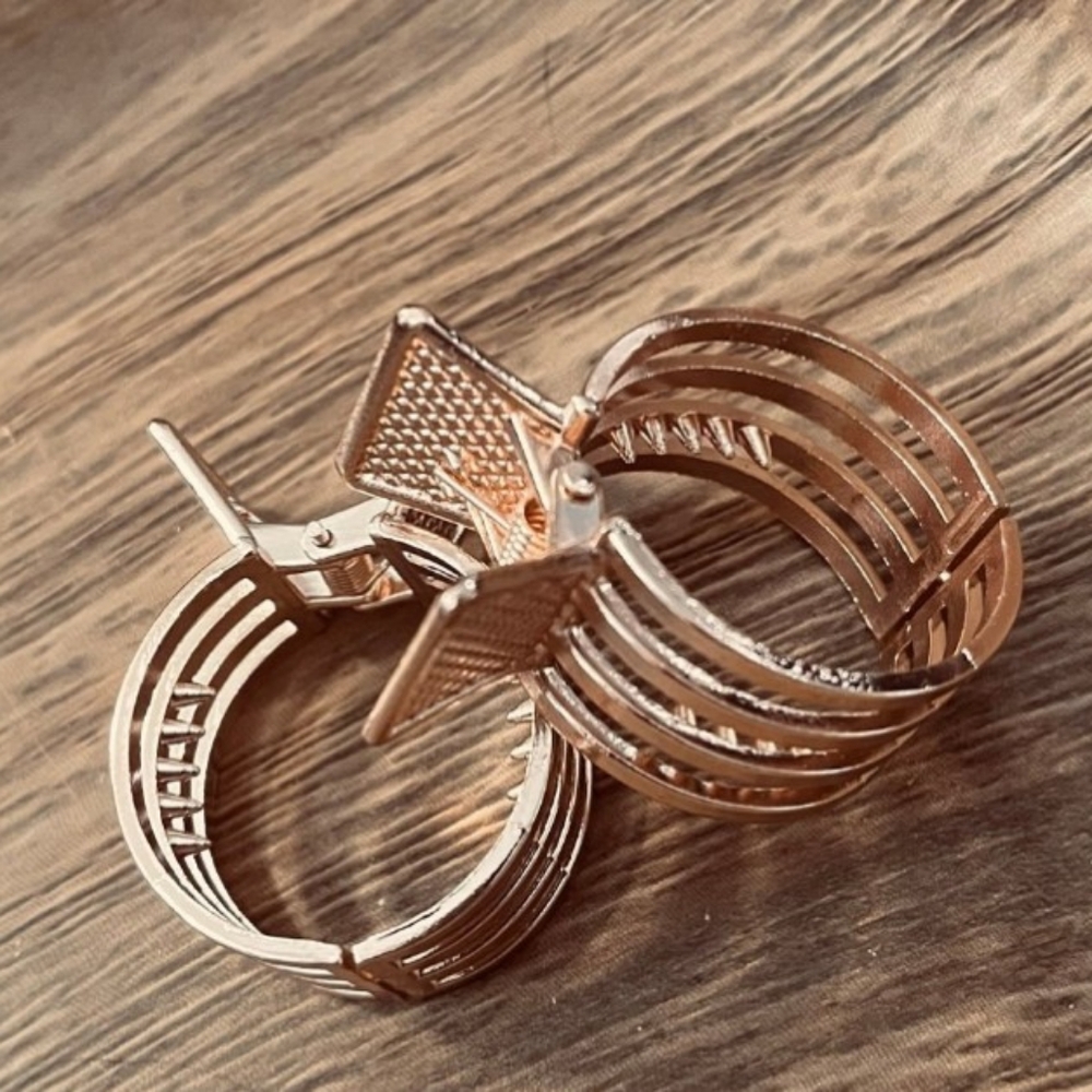 Elegant Rose Gold Hoop Hair Pony Holders Rose Gold Color. No Brand Like New.